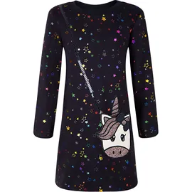 happy girls Strickkleid mit tollem Einhorn-Motiv blau 110 EU
