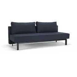 INNOVATION LIVING Schlafsofa Sly Metall schwarz Stoff Blau Blue