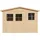 TIMBELA Gartenhaus 4,93 x 3,03 m Beige