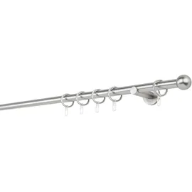 ONDECO 20mm,1-läufig,Rohr,Wandträger 6,5cm,Endstück ball Farbe: Edelstahl-Optik, Größe: 390cm