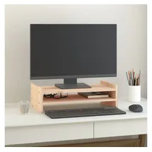 vidaXL Monitorständer 50x27x15 cm Massivholz Kiefer Beige