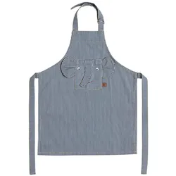 OYOY Mini - Striped Denim Elephant Schürze, blau