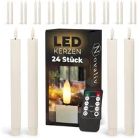 Novaliv LED Kerzen 23 cm 24 St. weiß