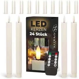 Novaliv LED Kerzen 23 cm 24 St. weiß