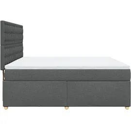 vidaXL Boxspringbett 180 x 200 cm Dunkelgrau