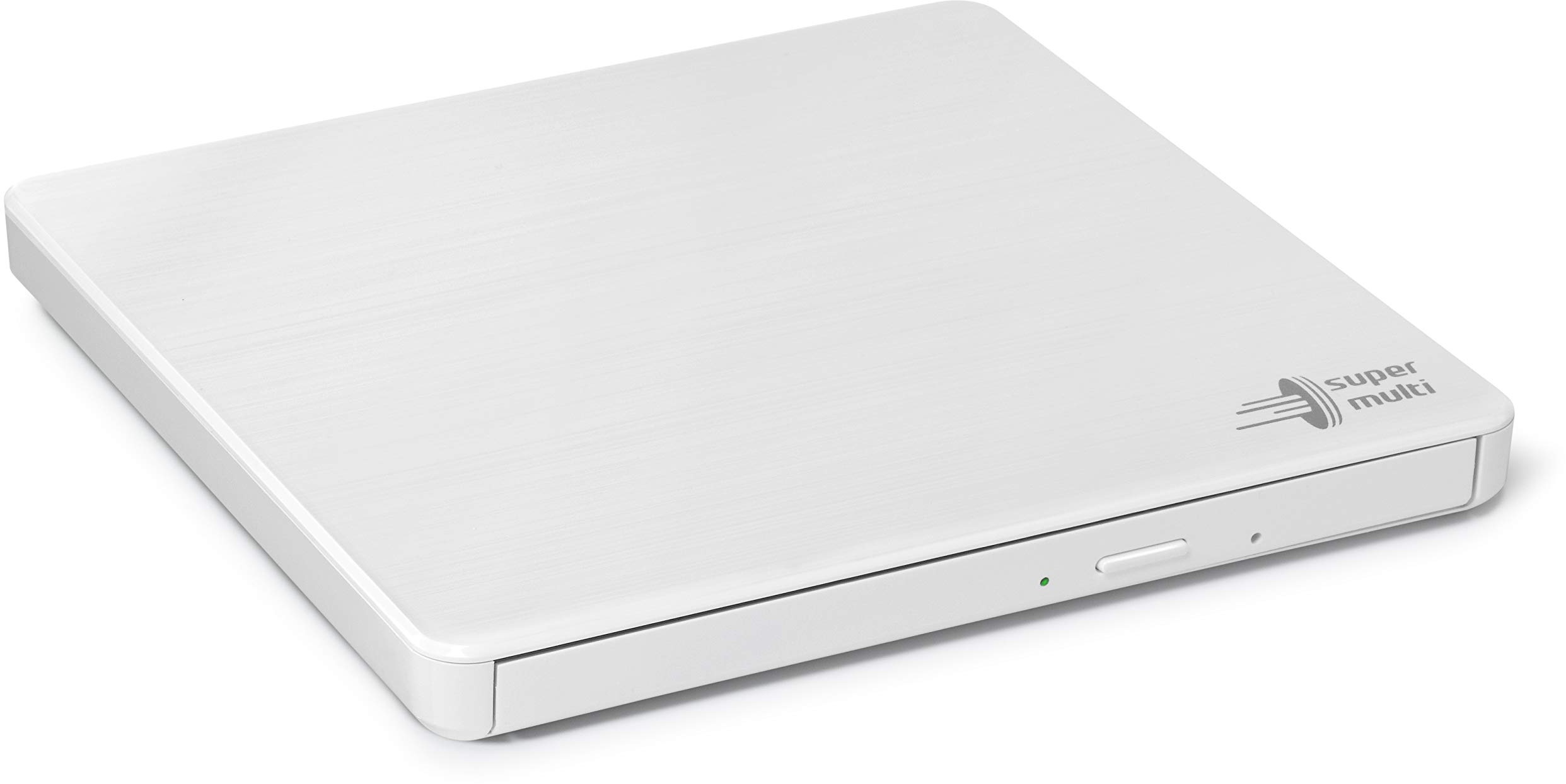 Hitachi-LG GP60 External DVD Drive, Slim Portable DVD Burner/Writer/Player for Laptop, Windows and Mac OS Compatible, USB 2.0, 8x Read/Write Speed - White