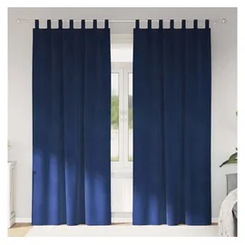 vidaXL Verdunkelungsvorhänge 2 pcs Dunkelblau 140 x 245 cm Samt
