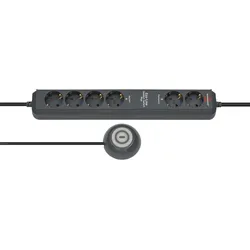 Brennenstuhl ECO-Line Comfort Switch Plus 6fach 1,5m H05VV-F3G1, - anthrazit