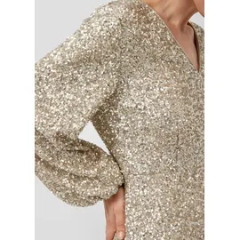 s.Oliver Pailletten-Kleid Midikleid Beige 40