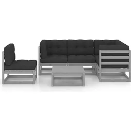 vidaXL 6-tlg. Garten-Lounge-Set mit Kissen Kiefer Massivholz