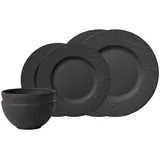 Villeroy & Boch Manufacture Rock Teller-Set schwarz 6er Set