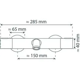 Schütte Los Angeles Thermostat Wannenfüllarmatur Schwarz Matt
