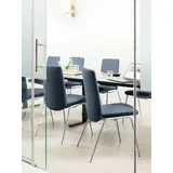 Stressless® Polsterstuhl Laurel, Low Back, Größe M, mit Beinen aus Stahl in Chrom glänzend blau