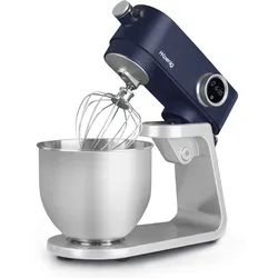 H.Koenig KM126 Küchenmaschine, professionell, multifunktionell, 5 l, Edelstahl, Mattblau, leistungsstark, 800 W, 8 Geschwindigkeitsstufen