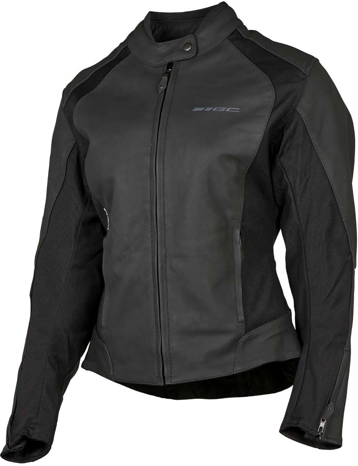 GC Bikewear Sienna, veste en cuir/textile pour femmes - Noir - 36
