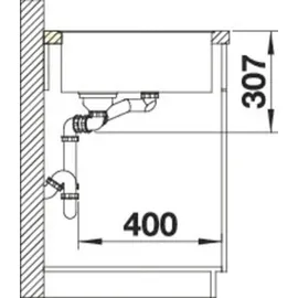 Blanco Axia III 6 S-F InFino Becken links mit Ablauffernbedienung weiß inkl. Holzschneidebrett (524666)