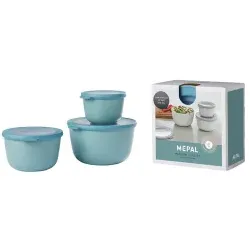Mepal Frischhaltedose Set cirqula rund, 3-teilig, hoch 106231092400 , Farbe: grün, Nordic green