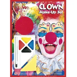 Clownsschminke Set Mit Nase - OS