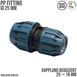 Jason PP-Klemmkupplung reduziert 16 x 25 mm frostsicher