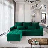 masseno Eckcouch Polyester 2-Sitzer Grün
