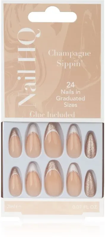 Nail HQ Almond künstliche Fingernägel Sparkling Wine Sippin' 24 St.