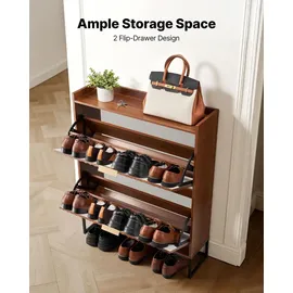 Vevor Schuhkipper 80 x 24 x 100 cm Braun / Braun