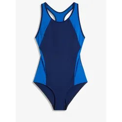 bonprix Badeanzug schnelltrocknend, blau, 56
