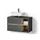 livinity Waschbeckenunterschrank 100 x 60 cm Grau