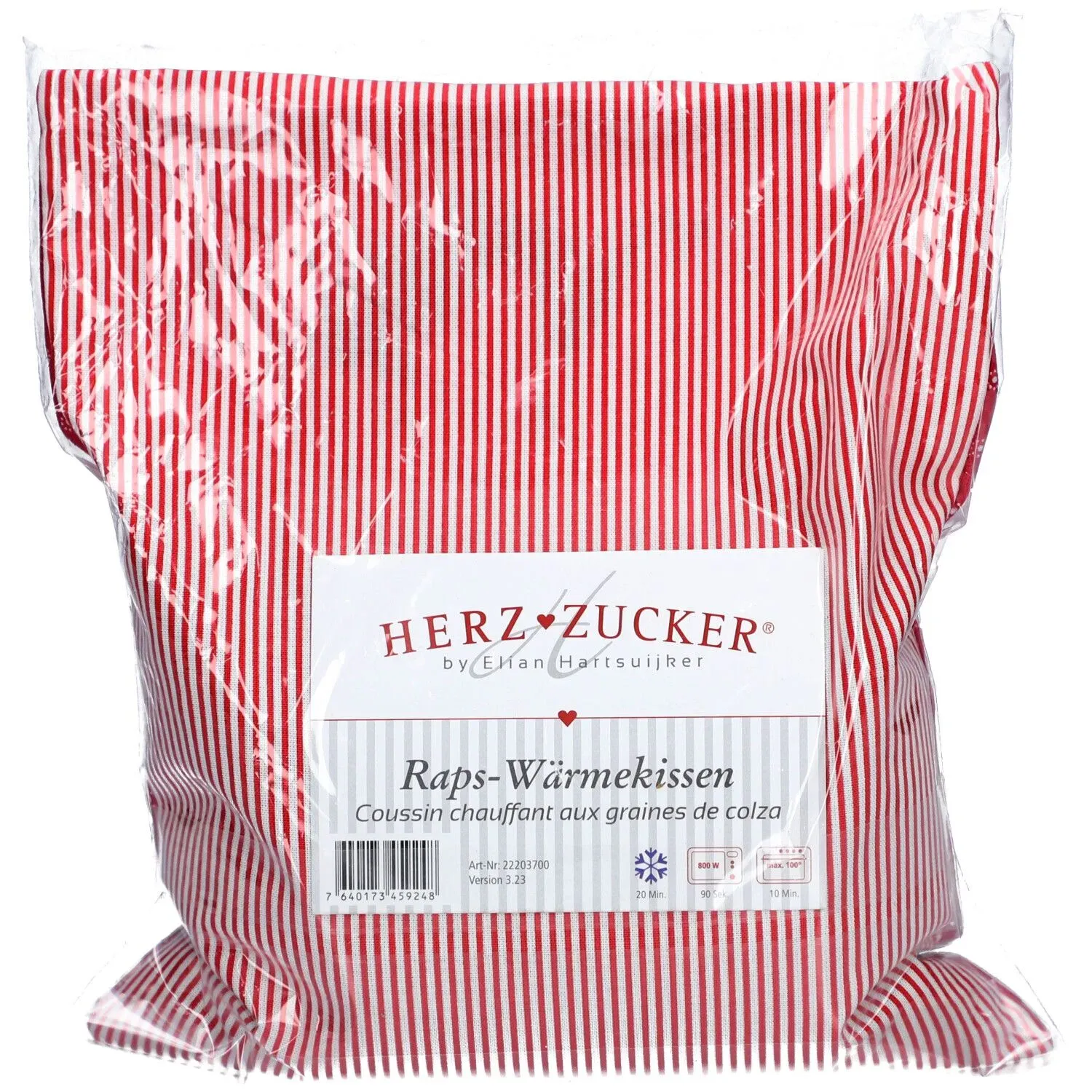 Herzzucker® Wärmekissen mit Rapssamen 26 x 21 cm Roter Stern