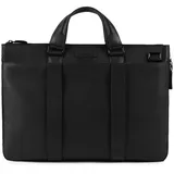 Piquadro Modus Aktentasche Leder 42 cm Laptopfach schwarz