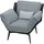 MCW Sessel MCW-L82 Kunstleder 0 x 0 x 0 cm Schwarz mit Kissen