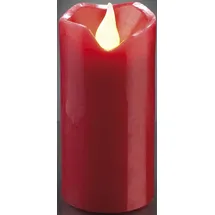 Hellum LED Wachskerze Ø 5 cm H 9,5 cm rot
