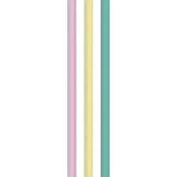 Trinkhalme in pastell gelb, rosa, blau - gemixt aus Papier,  Ø 8 mm / 20 cm, 3450 Stück - Mank