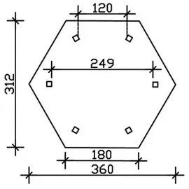 SKANHOLZ Skan Holz Pavillon Colmar-Größe 1-nussbaum