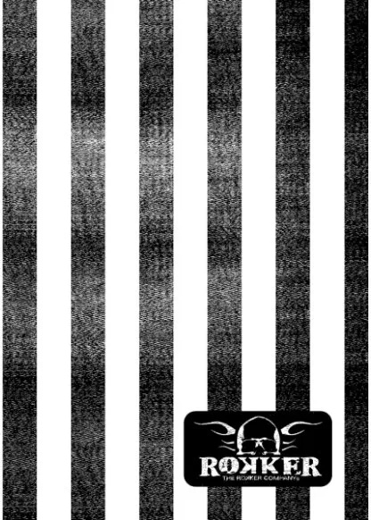 Rokker Striped, couvre-chefs multifonctionnels - Noir/Blanc
