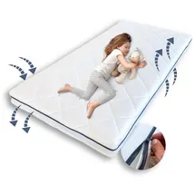 Kids Collective Kindermatratze AERO Plus mit einem Klimavlies 10 cm hoch Babymatratze 60x120 I 70x140 I 80x160 I 80x180 I 90x200 Matratze für Babybett oder Kinderbett 200 x 90 Körpergewicht bis 60kg