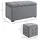 Homcom 3 tlg. Sitzbank mit Stauraum und 2 Sitzhocker Faltbar Hellgrau 75 x 40 x 42 cm