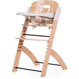 Childhome CHILDHOME, Hochstuhl für Babys, mitwachsend : von 0 Monaten bis 85KG, Inklusive Tablett, Buchenholz, Bügel, Sicherer 5-Punkt-Gurt, Unsichtbare Schrauben, Evosit Natur Beige