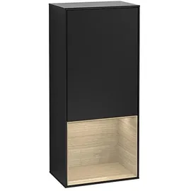 Villeroy & Boch Villeroy und Boch Finion Seitenschrank F550PCPD 41,8x93,6x27cm, rechts, Regal unten Oak Veneer, Black matt lacquer