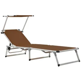 vidaXL Klappliege 186 x 58 x 105 cm braun 2 Stk.