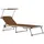 vidaXL Klappliege 186 x 58 x 105 cm braun 2 Stk.