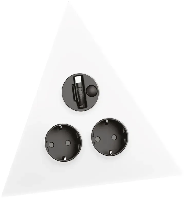 Naber 7053216 Mira Dreieck USB C Snap Steckdosenelement, Aluminium schwarz/Gl...