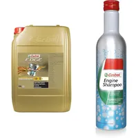 Castrol EDGE 5W-30 LL Longlife Motoröl, 20L + Engine Shampoo, 300 ml - Bundle