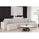 kaiser möbel Ecksofa mit schlaffunktion und bettkasten, Sofa U-form, Couch U-form BEST Dicker Cord Beige