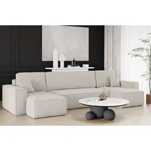 kaiser möbel Ecksofa mit schlaffunktion und bettkasten, Sofa U-form, Couch U-form BEST Dicker Cord Beige