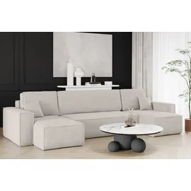 kaiser möbel Ecksofa mit schlaffunktion und bettkasten, Sofa U-form, Couch U-form BEST Dicker Cord Beige