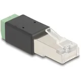 Delock RJ45 Stecker zu Terminalblock Adapter 2 Pin