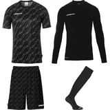 Uhlsport Herren Progressive Torwart Set Trikot, schwarz XXL