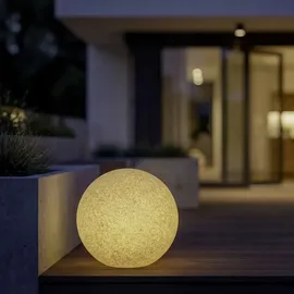 KANLUX Gartenkugel Außenleuchte Terrakotta Ø 20 cm inkl. Erdspieß IP65 E27