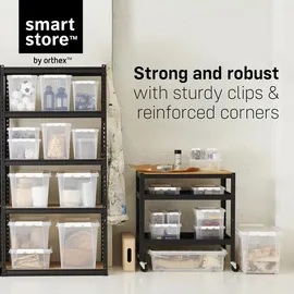 orthex SmartStore Aufbewahrungsbox Classic 3 3 L 3-tlg. transparent/weiß